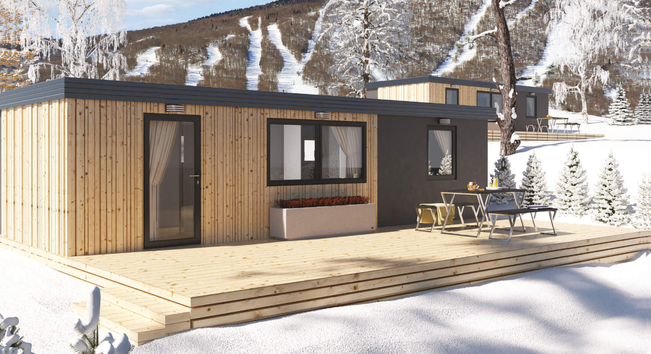 Montaža mobilnih domova – Winter Ski Resort
